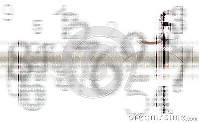 Abstract Gray numbers background Stock Photo