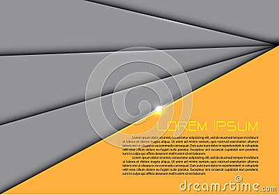 Abstract gray overlap yellow blank space for text place design modern futuristic creative background vector Vector Illustration