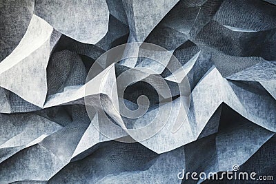 Abstract Gray Polygonal Forms, A Study in Geometric Textures and 3D Modeling, Exploring Depth and Shadow in Digital Stock Photo