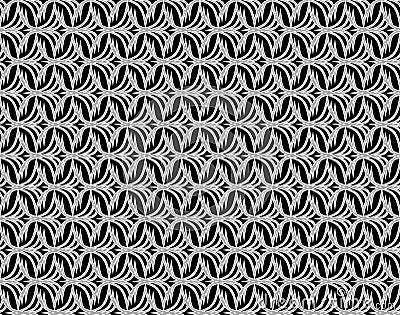 Abstract gray scale floral seamless pattern Vector Illustration