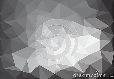 Abstract gray tone light low polygon background texture vector Vector Illustration