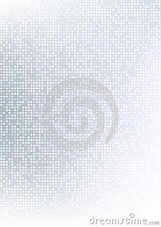 Abstract gray vector technology circle pixel digital gradient background, business grey pattern pixels in A4 paper size. Vector Illustration