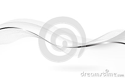 Abstract gray waves - data stream concept. Vector Illustration Vector Illustration