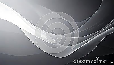 Abstract, grayscale, flowing lines create a dynamic, elegant, and smooth composition Stock Photo
