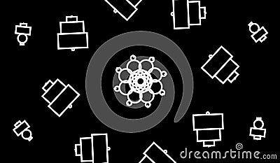 Abstract Grayscale geometric background. Geometric shapes design with black background. Cartoon Illustration