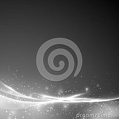 Abstract grayscale soft swoosh line layout Vector Illustration