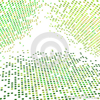Abstract green 3D mosaic Vector Illustration