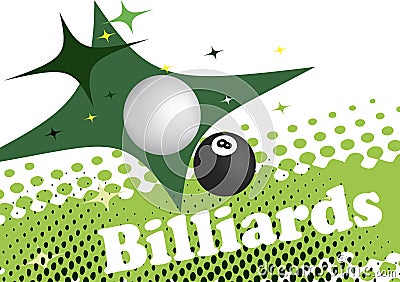 Abstract green background for billiard banner Vector Illustration