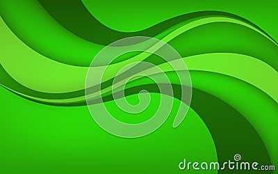 Abstract green background with wave. Vector Illustration Vector Illustration