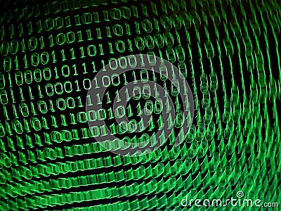 Abstract Green Binary Number Background Stock Photo
