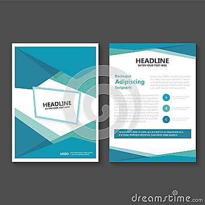 Abstract green blue polygon Vector Leaflet Brochure Flyer template design, book cover layout design, Abstract green template Vector Illustration