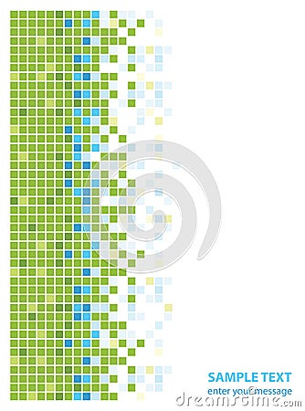 Abstract green blue squares Vector Illustration