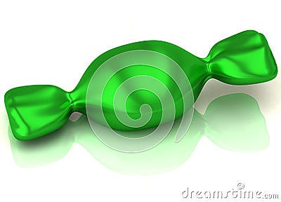 Abstract green candy 3d Stock Photo