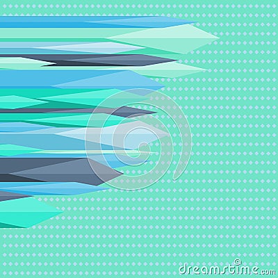 Abstract green crystal geometrical background vector illustration Vector Illustration