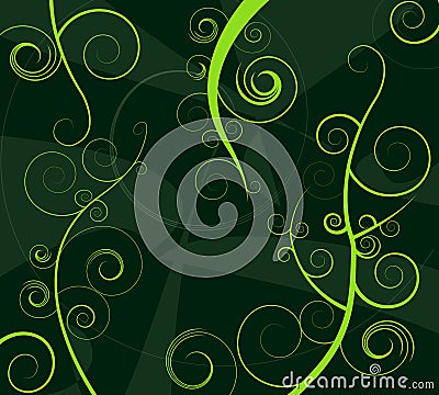 Abstract green curls Stock Photo