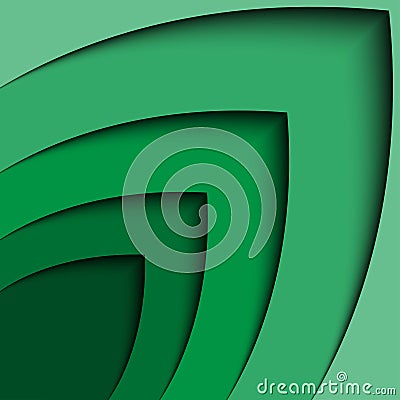 Abstract green 3d arrow wave line certificate abstract background Vector Illustration