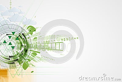 Abstract green eco technolgy business concept Vector Illustration