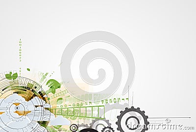 Abstract green eco technolgy business concept Vector Illustration