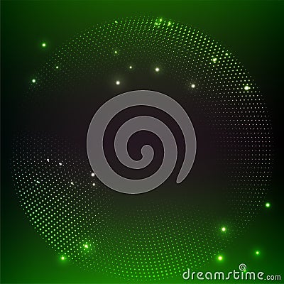 Abstract green energy design against dark background. EPS8. To see similar visit my portfolio Vector Illustration