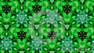 Abstract green flower pattern Stock Photo