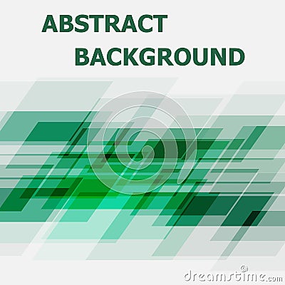 Abstract green geometric overlapping design background Vector Illustration
