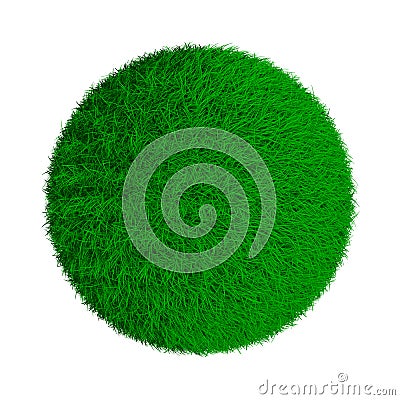 Abstract green grassy ball Stock Photo