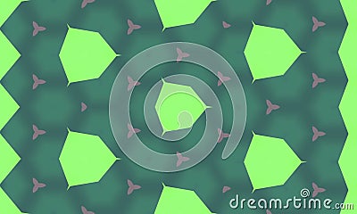 Abstract green kaleidoscope patterned background Stock Photo