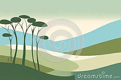 abstract green landscape. minimal backgroundabstract green landscape. minimal backgroundabstract Stock Photo