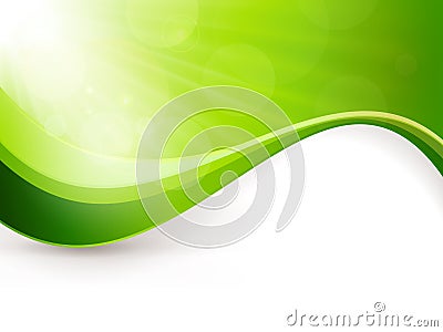 Abstract green light burst background Vector Illustration