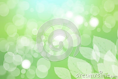 Abstract green light and white colorful summer or spring bokeh background. Beautiful texture Stock Photo