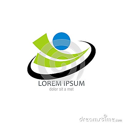 Abstract green logo design for company logo Vector Illustration