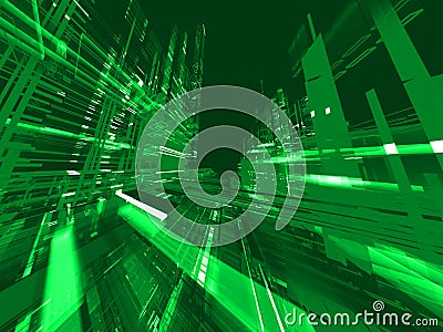 Abstract green matrix background Stock Photo