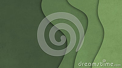 Abstract green papercut style layers background Stock Photo