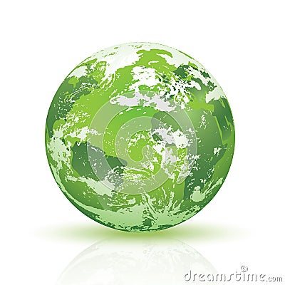 Abstract green planet Earth Vector Illustration