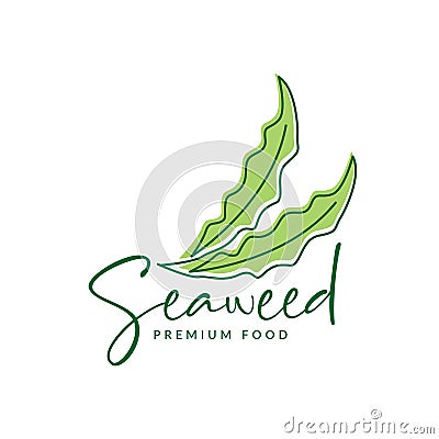 Abstract green seaweed logo design vector graphic symbol icon sign illustration creative idea Vector Illustration