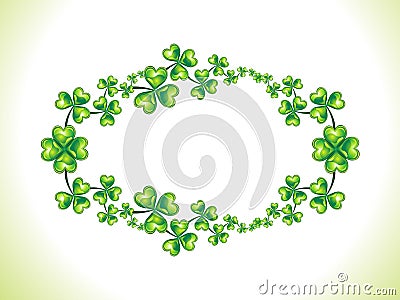 Abstract green shiny st patrick border Vector Illustration