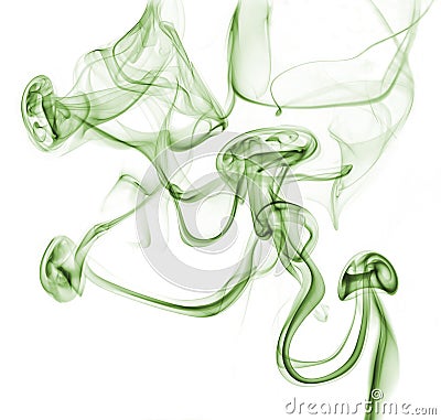 Abstract green smoke Stock Photo