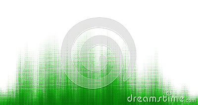 Abstract green sound waves or grass Vector Illustration