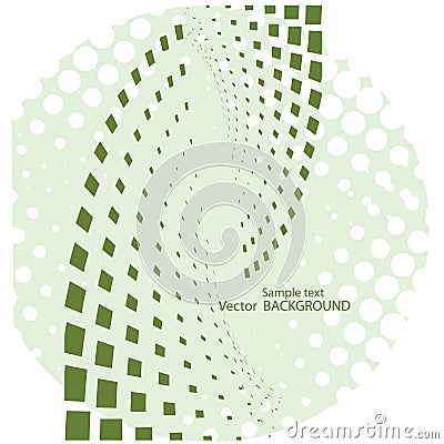 Abstract green squares and circles background Vector Illustration