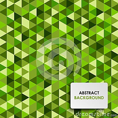 Abstract green triangle background Vector Illustration
