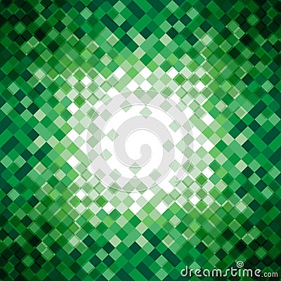 Abstract green triangle mosaic background design Vector Illustration