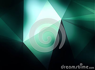 Abstract green triangle pattern wallpaper Stock Photo