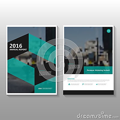 Abstract Green Vector Annual report poster Leaflet Brochure Flyer template design, book cover layout design Vector Illustration