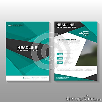 Abstract green Vector Leaflet Brochure Flyer business proposal template design, book cover layout design, Abstract green template Vector Illustration