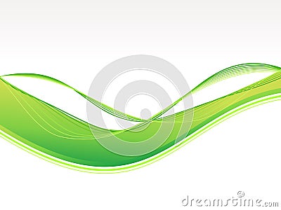 Abstract green wave background Vector Illustration