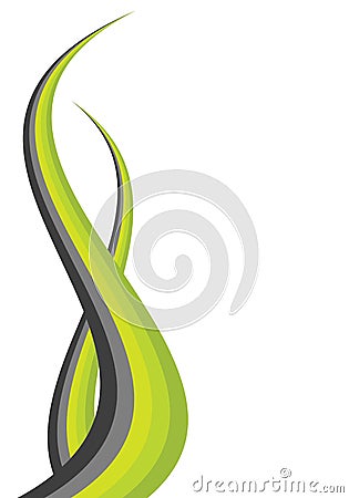 abstract green waves Vector Illustration