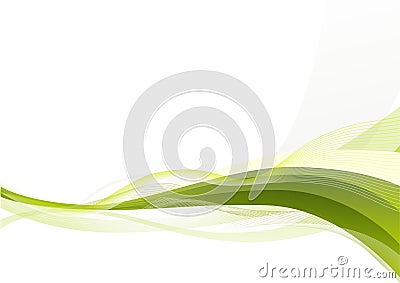 Abstract green waves background Stock Photo