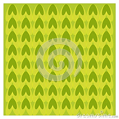 Abstract green & yellow pine pattern Vector Illustration