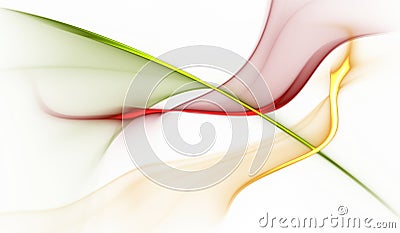 Abstract green, yellow and red color wavy background Stock Photo