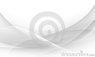 Abstract grey background poster with dynamic waves. Vector Illustration